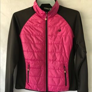 New Balance puff jacket women size M pink black
